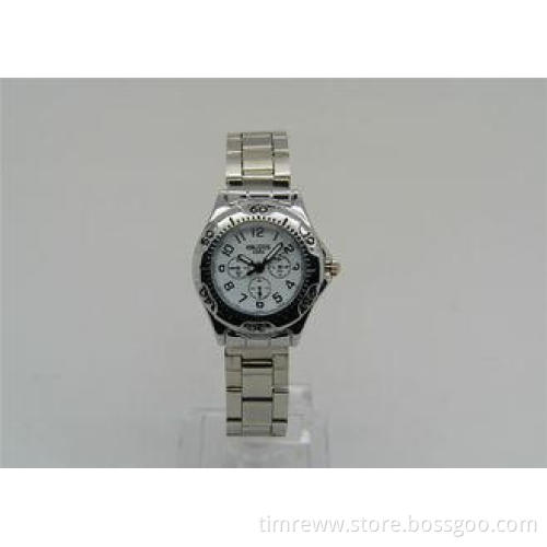 Round alloy case Lady Metal Strap Watch Japan analog Moveme
